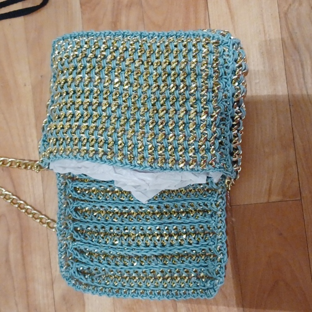 NOWT Tristan blue gold purse 👛 on chain⛓️ - Picture 12 of 12